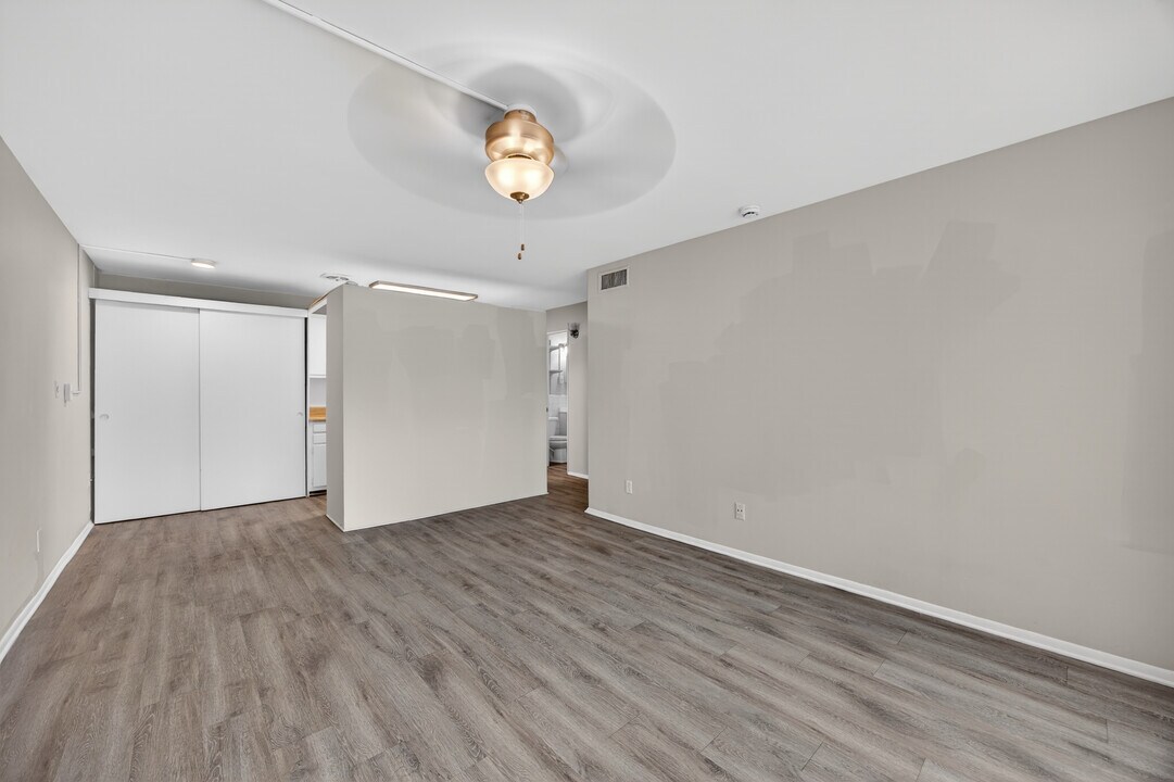 Open living and dining area